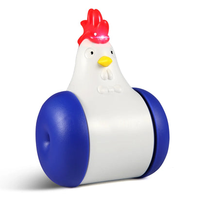 Cat Laser Toys - 3-In-1 Interactive Cat Toys for Indoor Cats, Cat Laser Toy, Sliding & Bird Song Toy. Rechargeable, Cat Chase Toy, Auto Shutoff & Laser Safe - Blue